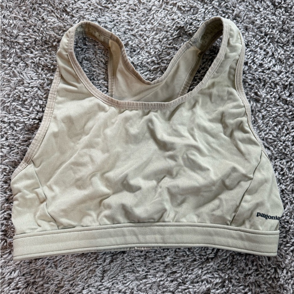 Patagonia Tan Sports Bra with Racerback Design